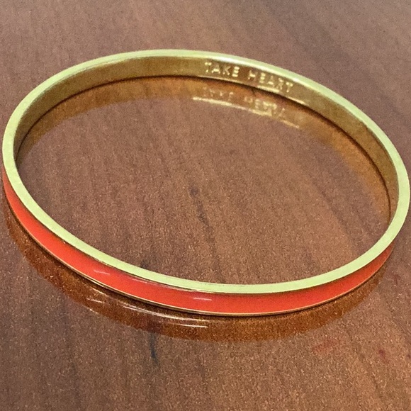 KATE SPADE RED ENAMEL BANGLE - Picture 2 of 2
